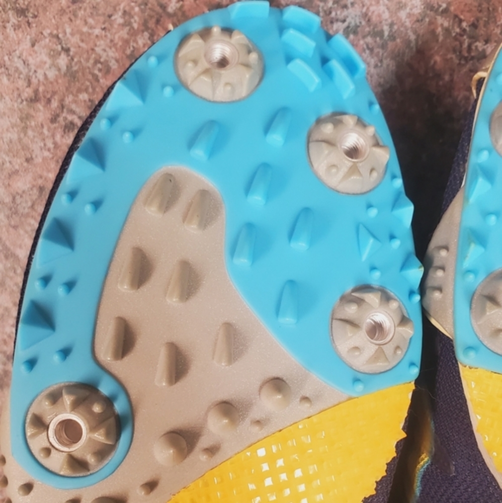Nike Bowerman‎ size 7 yellow/blue track and field cleats/sneakers - Picture 5 of 8